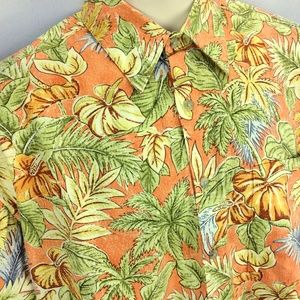 🌺 Hawaiian Shirt M Tropical Floral Anthuriums